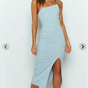 Cecilia Bodycon Midi Dress Blue